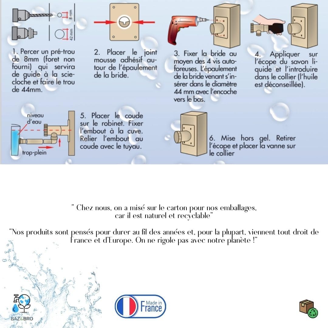 Collecteur d'eau de Pluie Sable - Kit Complet - Fabrication Française - Conduits Rectangulaires 60x80 mm