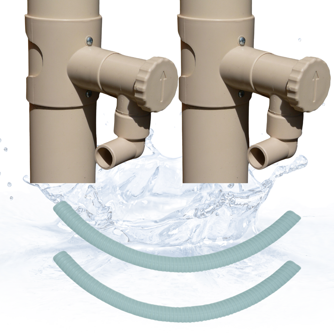 Capt'eau Pack 2 Collecteurs d'eau (Sable )+ Tuyaux Souples + Scie Cloche Premium Bi Metal (conduits Zinc) (Copie)