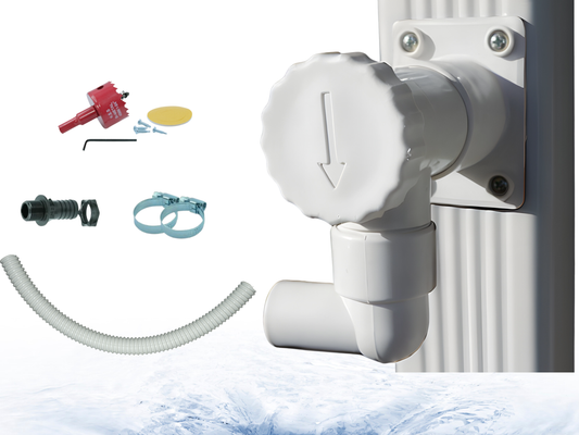 Collecteur d'eau de Pluie Blanc - Kit Complet - Fabrication Francaise - Conduits Rectangulaires 60x80 mm